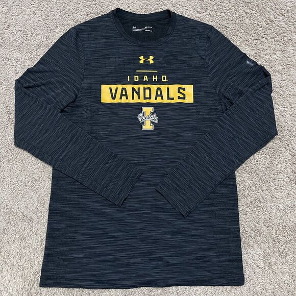 Idaho Vandals Sweatshirt Medium Navy Blue Under Armour Heatgear Fitted NCAA - Picture 1 of 11